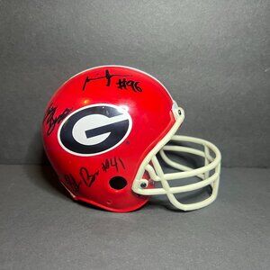 Georgia Bulldogs Riddell Multi Signed Autographed Cory Campbell Red Mini Helmet